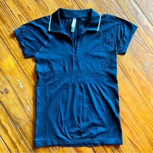 Athleta Deep Blue Polo Tee